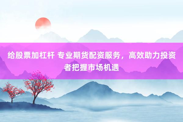 给股票加杠杆 专业期货配资服务，高效助力投资者把握市场机遇
